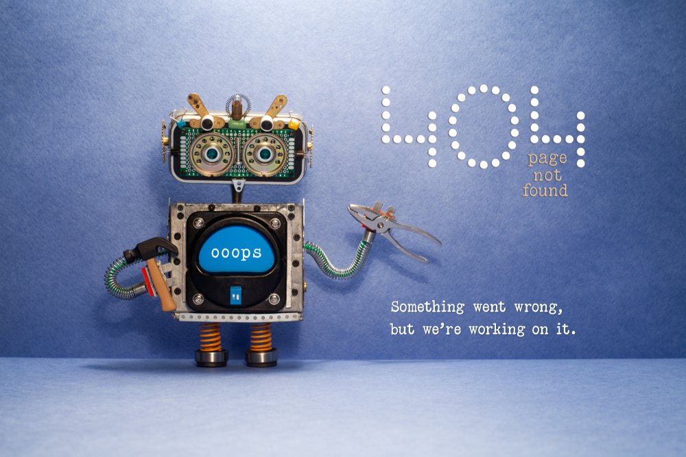 404 error landing page